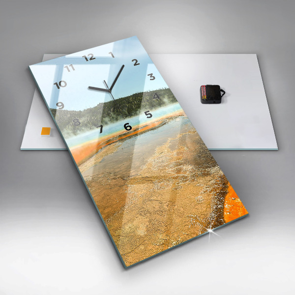 Zegar ścienny pionowy Jezioro z Górami