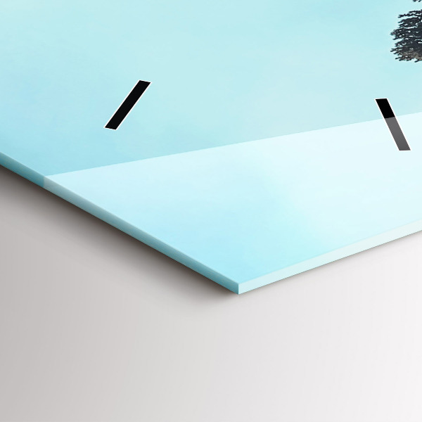 Zegar ścienny pionowy Góry w Yellowstone