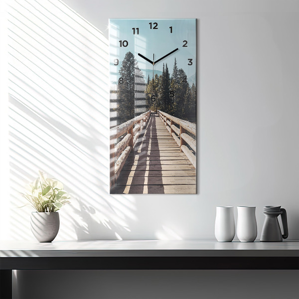 Zegar ścienny pionowy Góry w Yellowstone