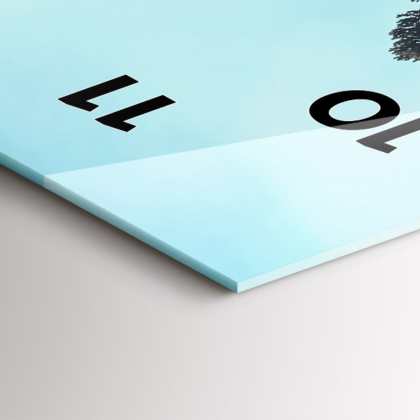 Zegar ścienny pionowy Góry w Yellowstone