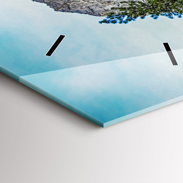 Zegar ścienny pionowy Drewniany most Yosemite