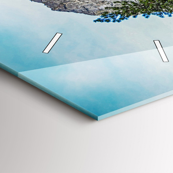 Zegar ścienny pionowy Drewniany most Yosemite