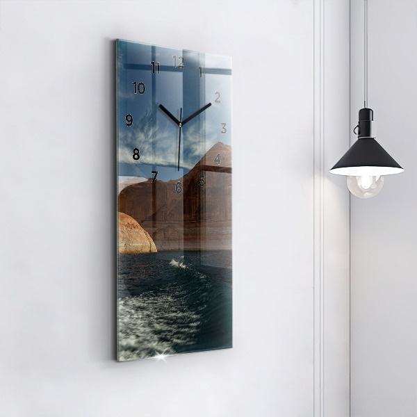 Zegar ścienny pionowy Osoba na nartach wodnych