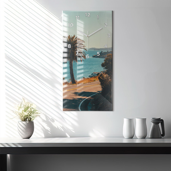 Zegar ścienny pionowy Palmy w Malibu