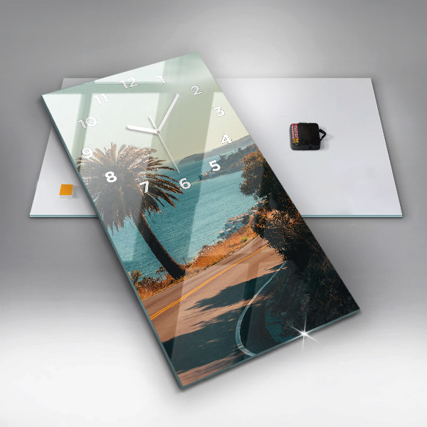 Zegar ścienny pionowy Palmy w Malibu