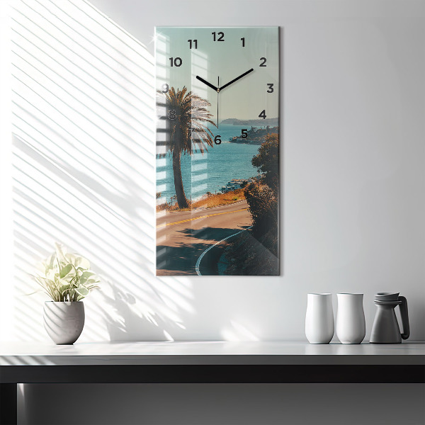 Zegar ścienny pionowy Palmy w Malibu