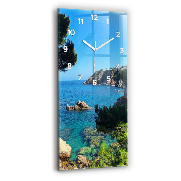 Zegar ścienny pionowy Wybrzeże Costa Brava