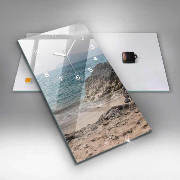 Zegar ścienny pionowy Widok na morze śródziemne