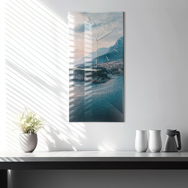 Zegar ścienny pionowy Wyspa w Chorwacji