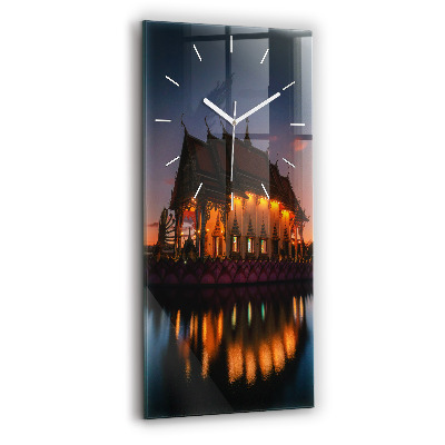 Zegar ścienny pionowy Świątynia w Bangkok