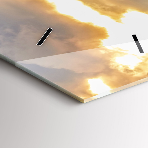 Zegar szklany pionowy Krajobraz z lasami