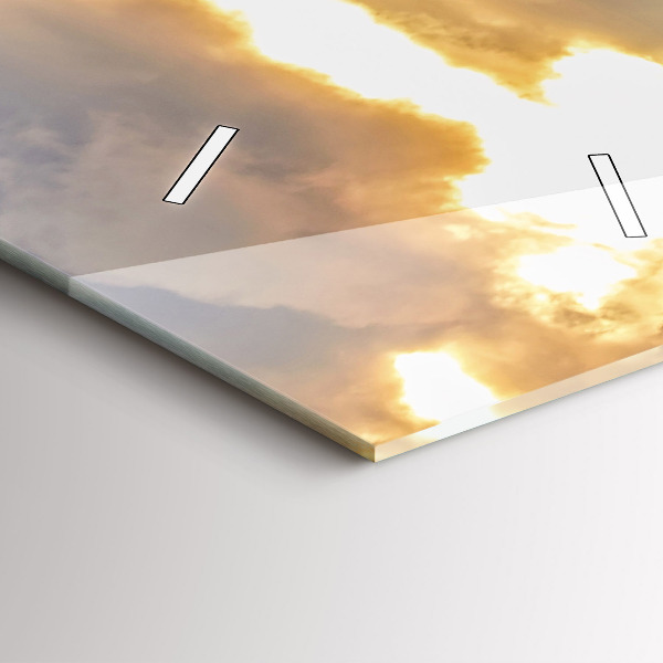 Zegar szklany pionowy Krajobraz z lasami