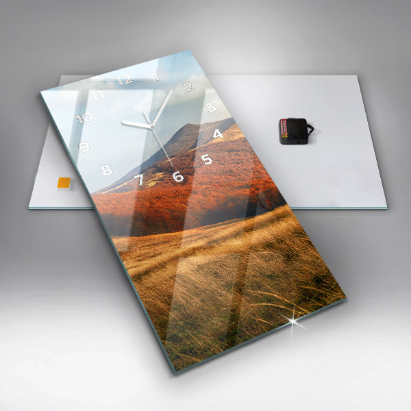 Zegar szklany pionowy Krajobraz gór