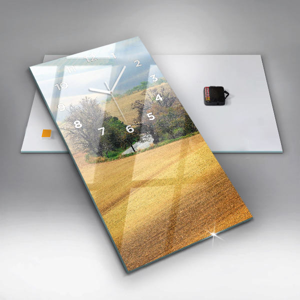 Zegar szklany pionowy Morawy wiejski Krajobraz