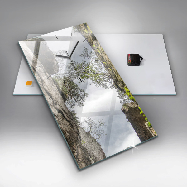 Zegar ścienny pionowy Skalne miasto w Czechach