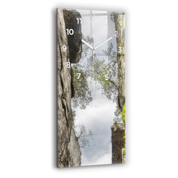 Zegar ścienny pionowy Skalne miasto w Czechach