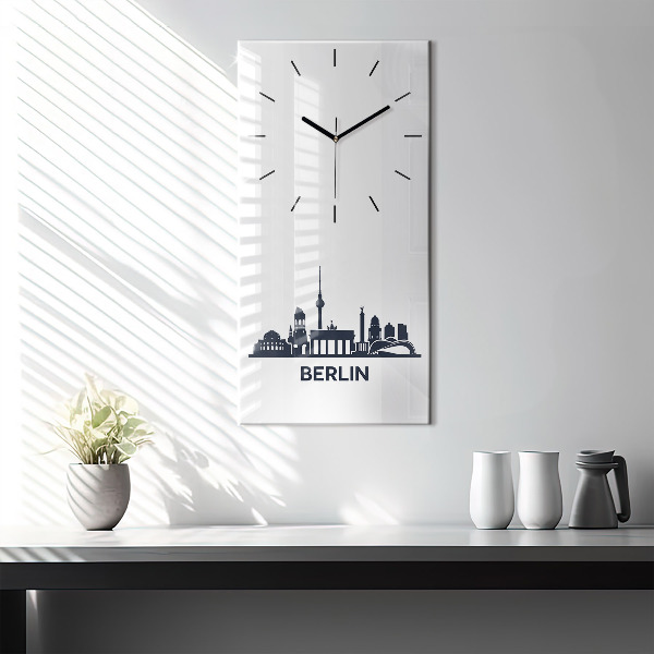Zegar szklany pionowy Ilustracja miasta Berlin