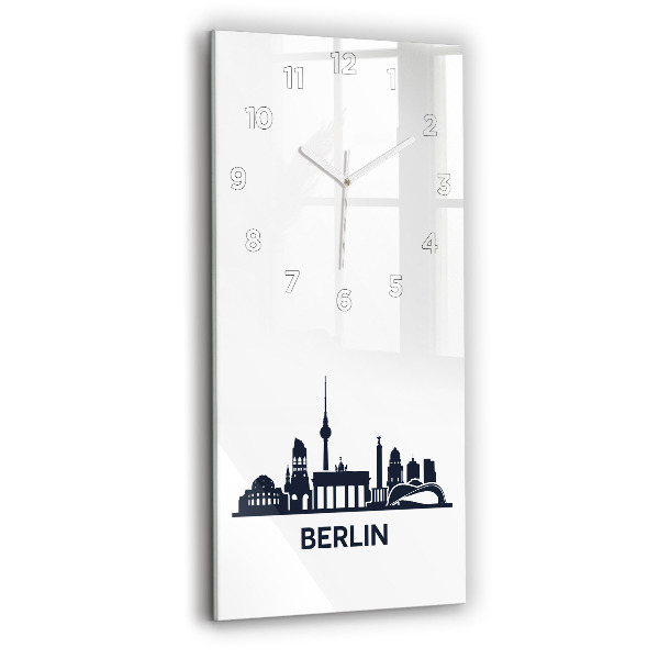Zegar szklany pionowy Ilustracja miasta Berlin