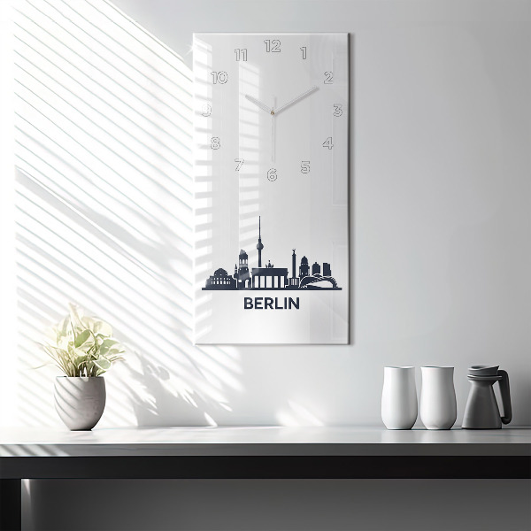 Zegar szklany pionowy Ilustracja miasta Berlin