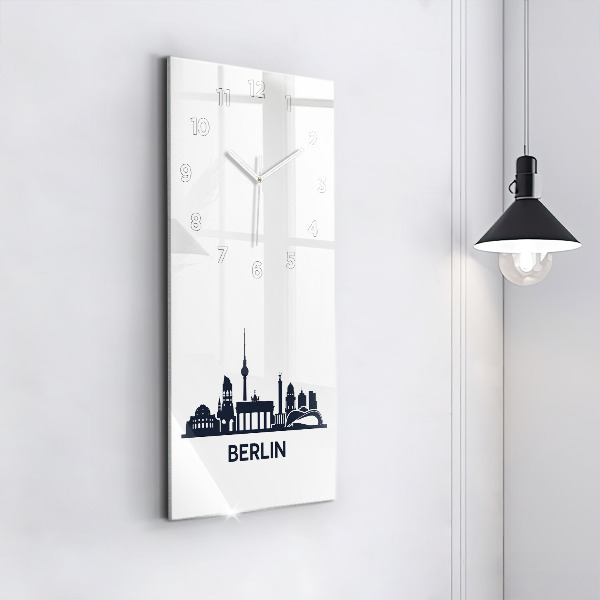 Zegar szklany pionowy Ilustracja miasta Berlin