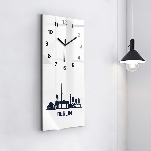 Zegar szklany pionowy Ilustracja miasta Berlin