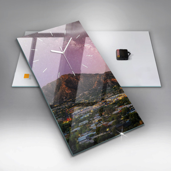 Zegar szklany pionowy Górski Krajobraz