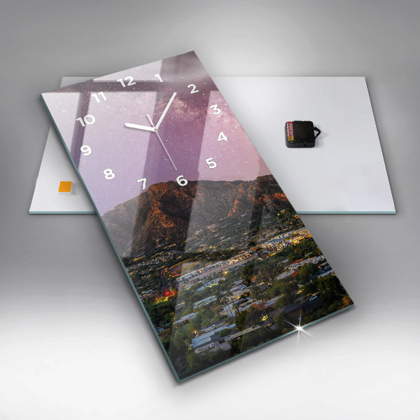 Zegar szklany pionowy Górski Krajobraz