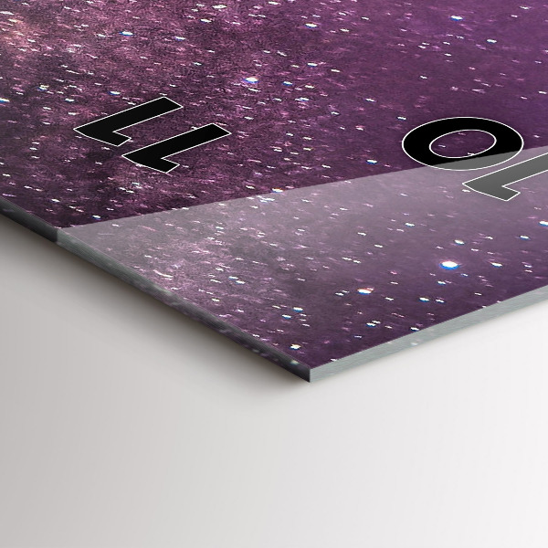 Zegar szklany pionowy Górski Krajobraz