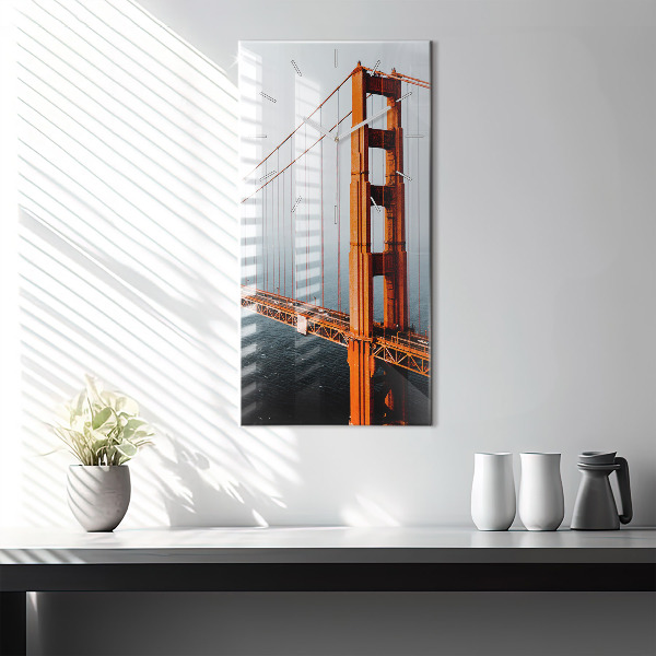Zegar szklany pionowy Most Golden Gate
