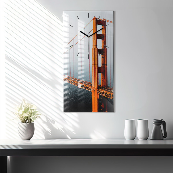 Zegar szklany pionowy Most Golden Gate