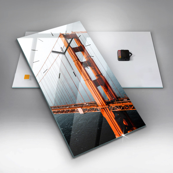Zegar szklany pionowy Most Golden Gate