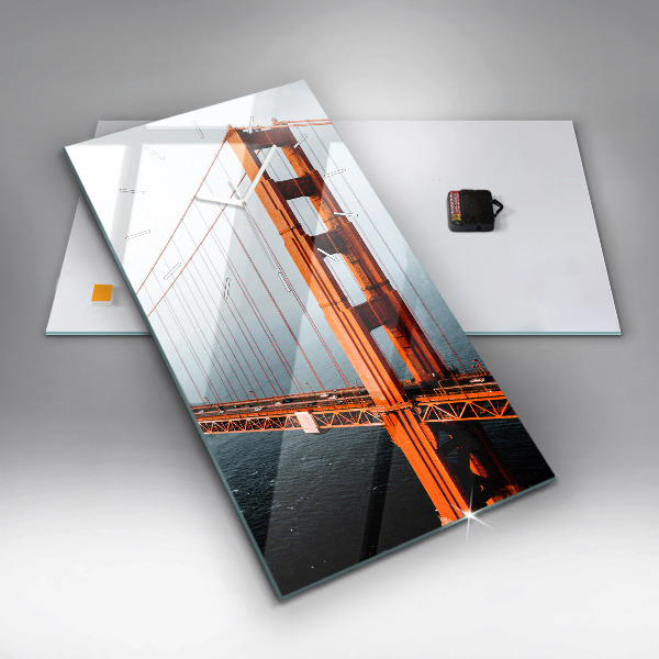 Zegar szklany pionowy Most Golden Gate