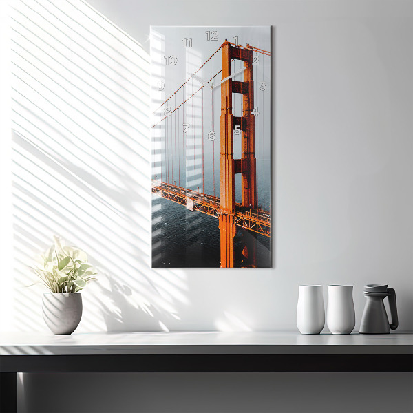 Zegar szklany pionowy Most Golden Gate