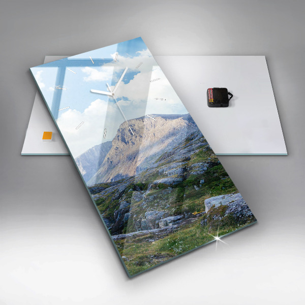 Zegar szklany pionowy Skalisty Krajobraz