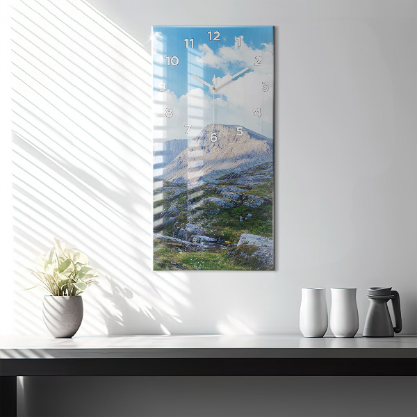 Zegar szklany pionowy Skalisty Krajobraz