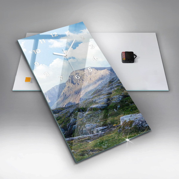 Zegar szklany pionowy Skalisty Krajobraz