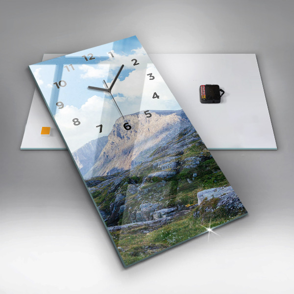 Zegar szklany pionowy Skalisty Krajobraz