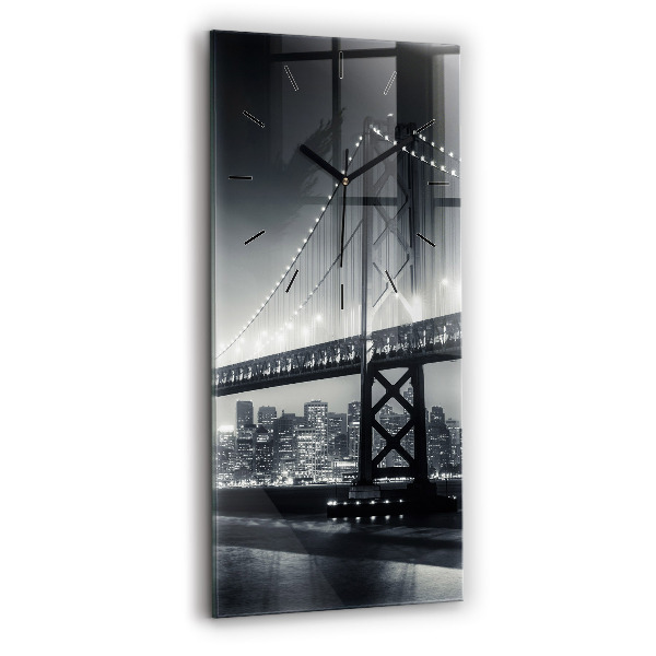 Zegar szklany pionowy Most nocą San Francisco