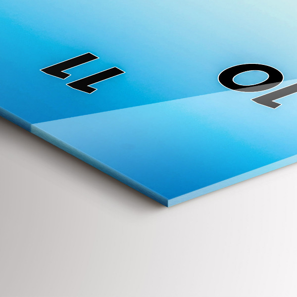 Zegar szklany pionowy Narciarz w Alpach