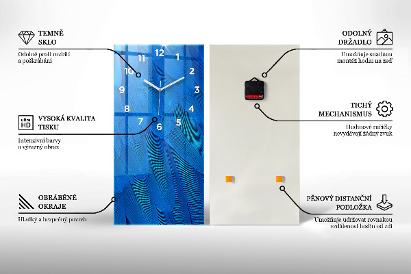 Zegar ścienny pionowy Las Krajobraz