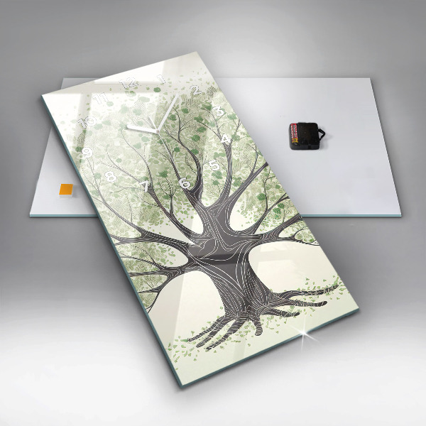 Zegar ścienny pionowy Duże drzewo natura