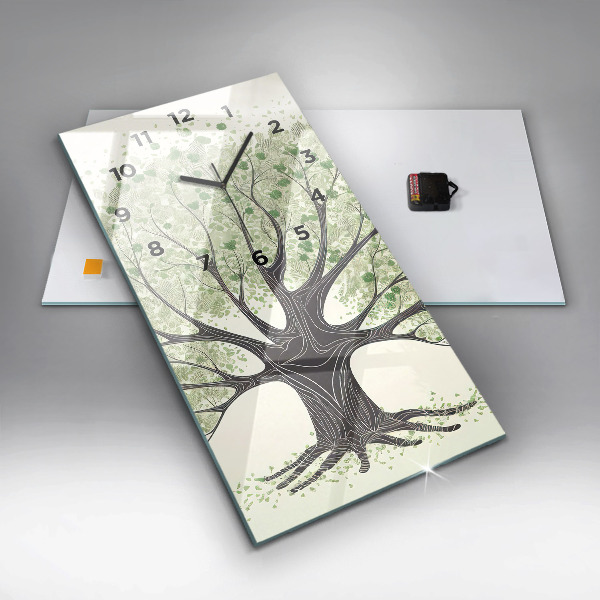 Zegar ścienny pionowy Duże drzewo natura