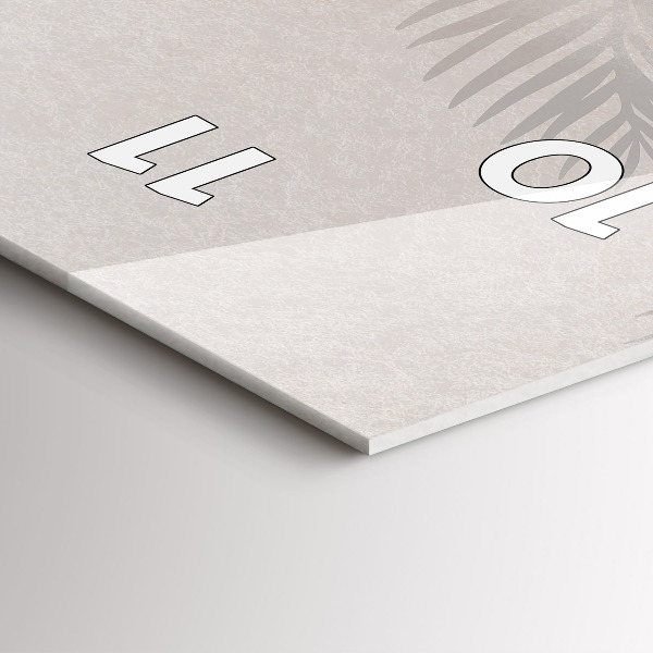 Zegar ścienny pionowy Tropikalne liście boho