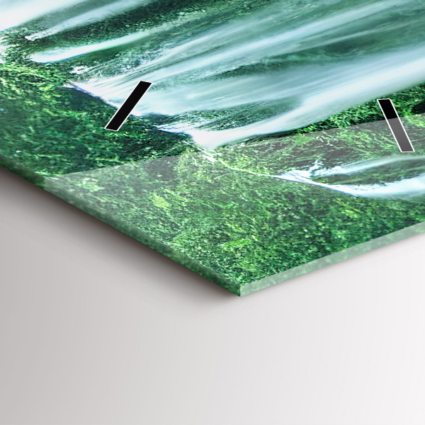 Zegar ścienny pionowy Wodospad wśród mchu