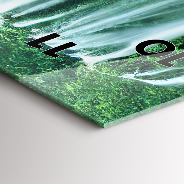 Zegar ścienny pionowy Wodospad wśród mchu