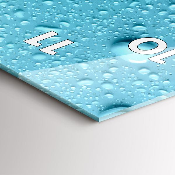 Zegar ścienny pionowy Krople wody na szkle