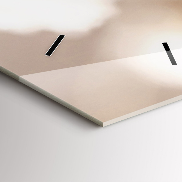 Zegar szklany pionowy Małe białe kwiaty