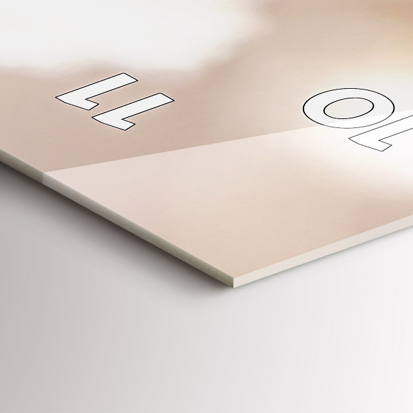 Zegar szklany pionowy Małe białe kwiaty