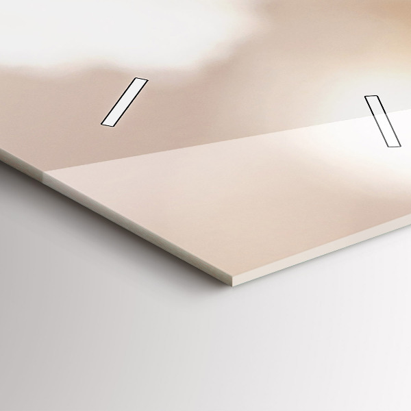 Zegar szklany pionowy Małe białe kwiaty