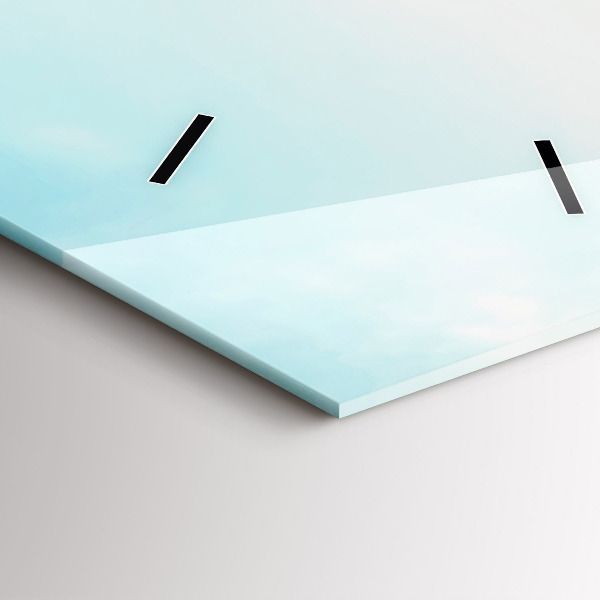 Zegar szklany pionowy Łódki na jeziorze